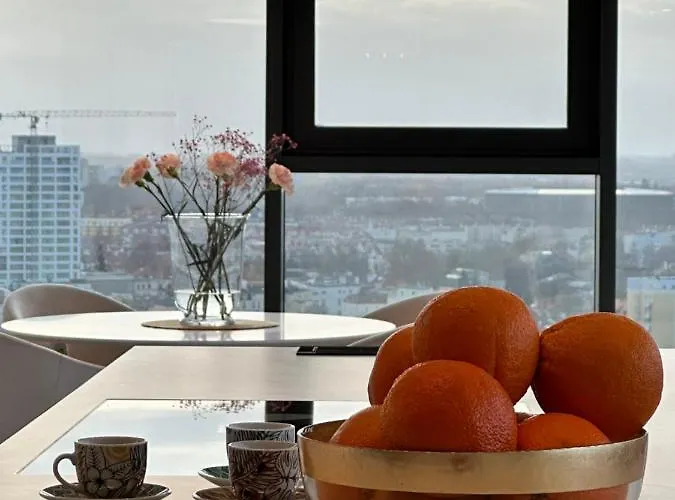 アパート White Sky 20 Hanza Tower- Free Parking シュチェチン