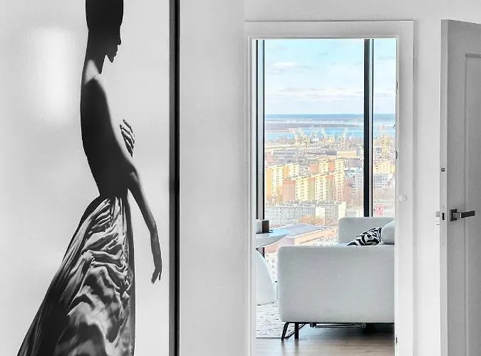 アパート White Sky 20 Hanza Tower- Free Parking *